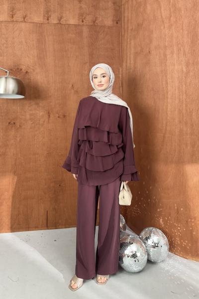 Volanlı Takım Bordo