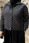 Puantiye Bomber Ceket Siyah