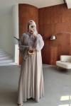 Şallı abaya Krem