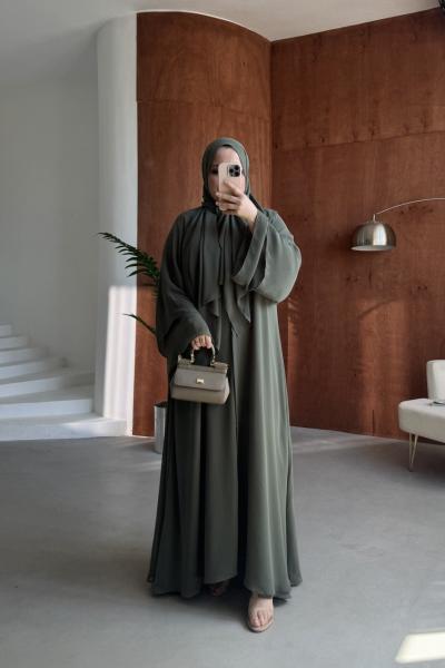 Şallı abaya Haki