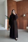 Şallı abaya Kahverengi
