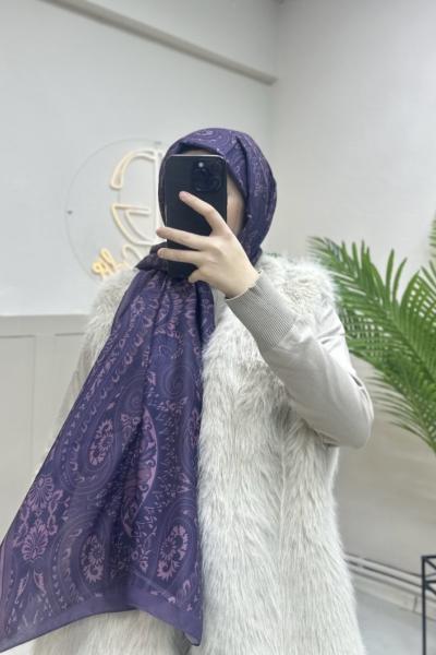 VERDANİCA PAMUK ŞAL Mürdüm