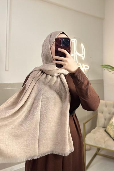 etnik kaşmir şal Bej