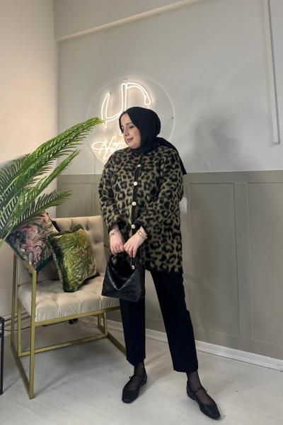 Leopar Hırka Leopar