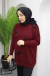 SİMLİ KELEBEK TRİKO Bordo