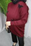 SİMLİ KELEBEK TRİKO Bordo