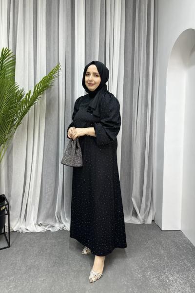 IŞILTILI ELBİSE Siyah