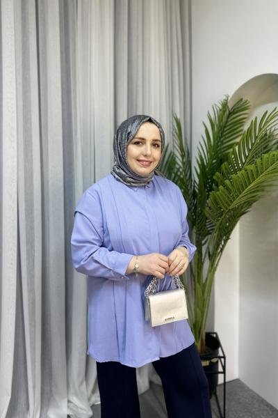 IŞILTILI GÖMLEK Bebe Mavisi