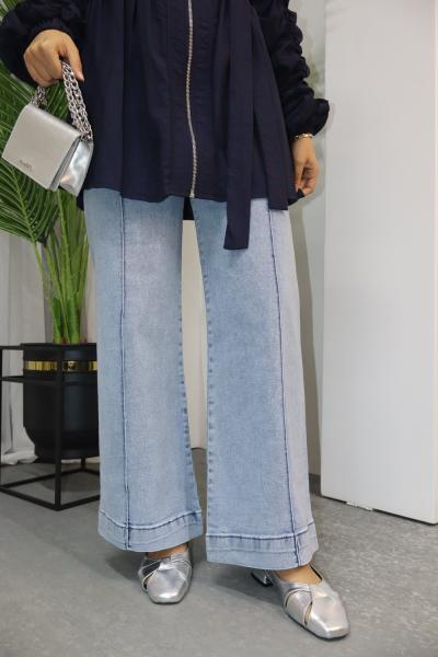 ÇIMALI AÇIK MAVİ JEAN Kot