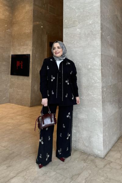 NAKIŞ DETAY TAKIM Siyah