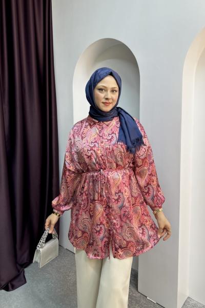 ETRO SATEN GÖMLEK Pembe