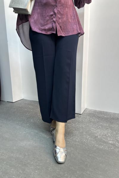 ULTRA YÜKSEK BEL KREP PANTOLON Lacivert