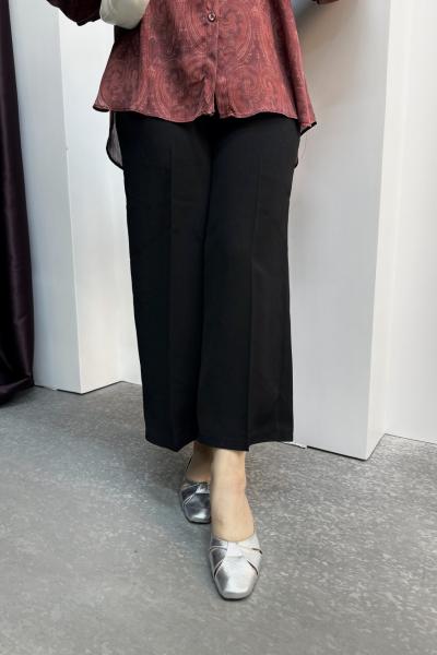 ULTRA YÜKSEK BEL KREP PANTOLON Siyah