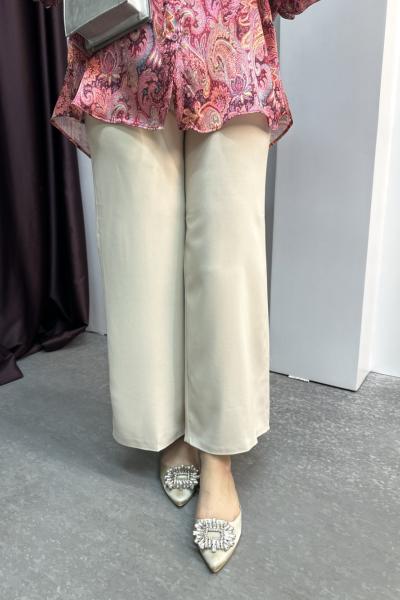 ULTRA YÜKSEK BEL KREP PANTOLON Krem