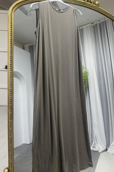 PENYE SIFIR KOL ELBİSE Bej