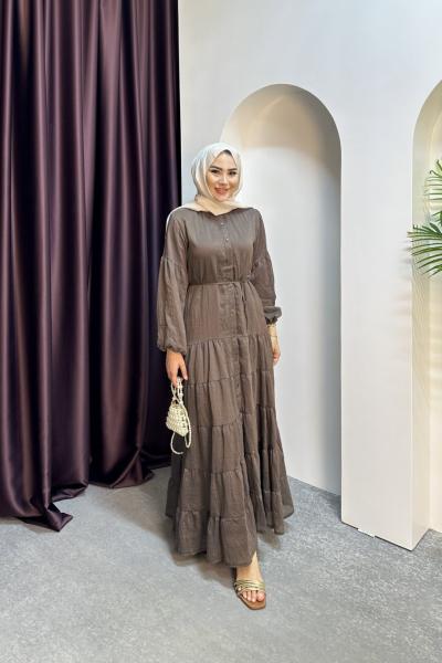 SAGE ELBİSE Kahverengi