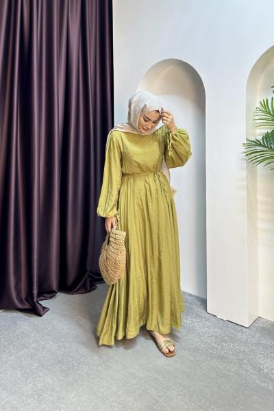 LİANA ELBİSE Yağ Yeşili