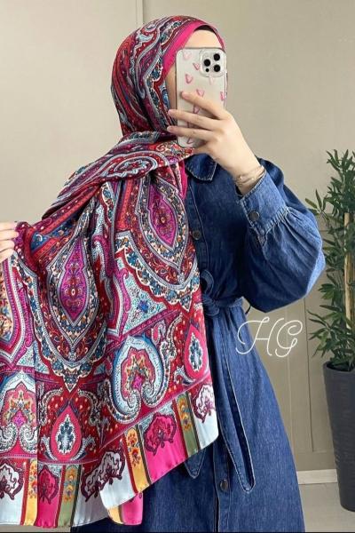ETNİK DESEN VUAL ŞAL Pembe
