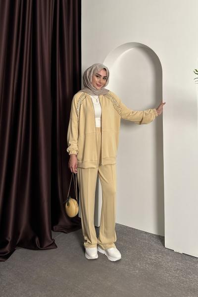 PREMIUM TAŞLI OYŞO TAKIM Sarı