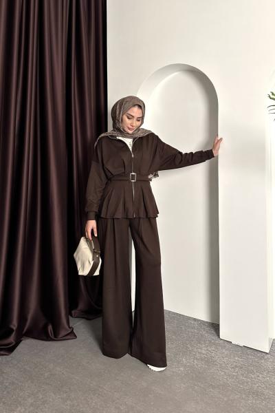 OYS MUADİL PALAZZO TAKIM Kahverengi