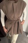 KAŞE YELEK Kahverengi