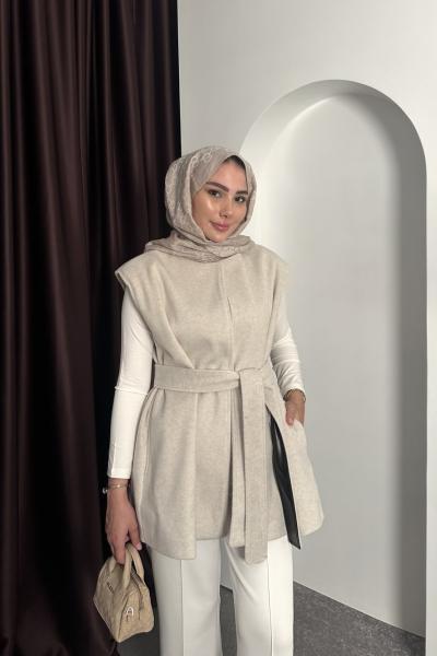 KAŞE YELEK Ekru