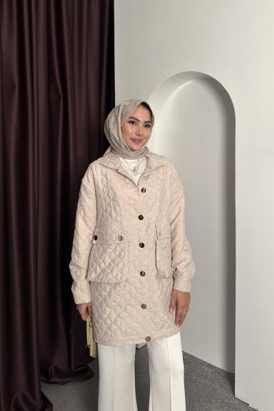 KAPİTONE MONT  Ekru