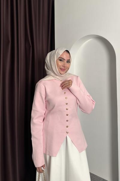 ÇAPRAZ KESİM HIRKA Pembe