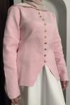 ÇAPRAZ KESİM HIRKA Pembe