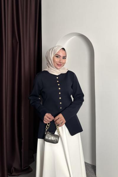 ÇAPRAZ KESİM HIRKA Lacivert