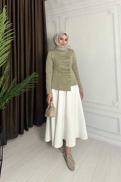 DRAPE DETAY HIRKA Yeşil