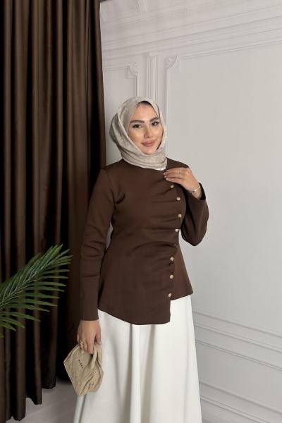 DRAPE DETAY HIRKA Acı Kahve