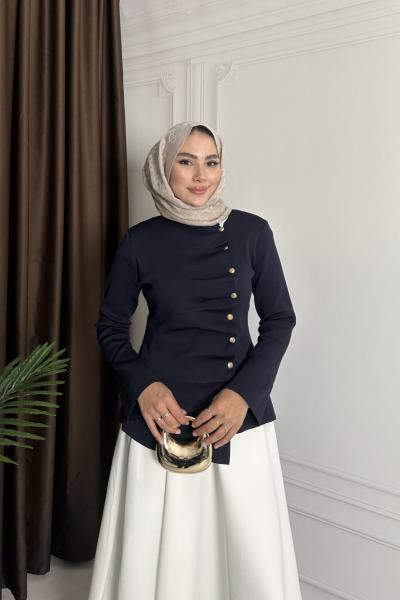 DRAPE DETAY HIRKA (ÖN SİPARİŞ) Lacivert