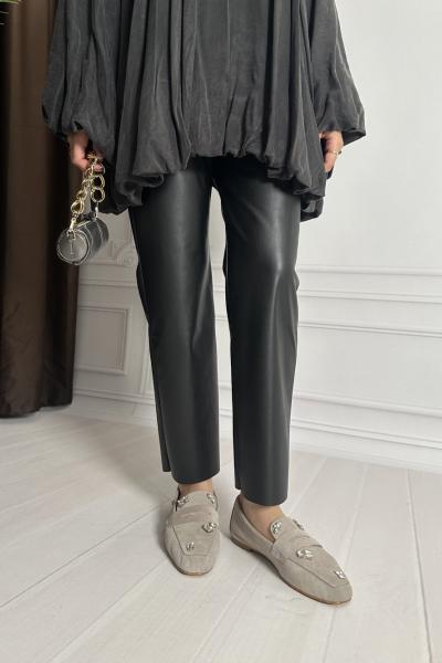 DERİ PANTOLON Siyah