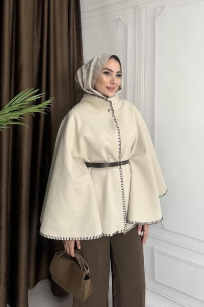 OYALI KAŞE PANÇO Krem