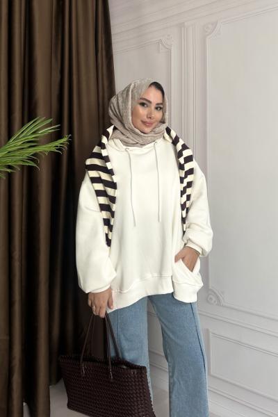 3 İPLİK SWEATSHİRT  Beyaz