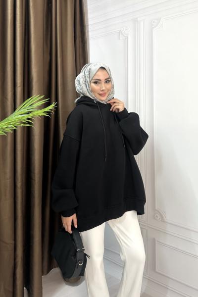 3 İPLİK SWEATSHİRT  Siyah