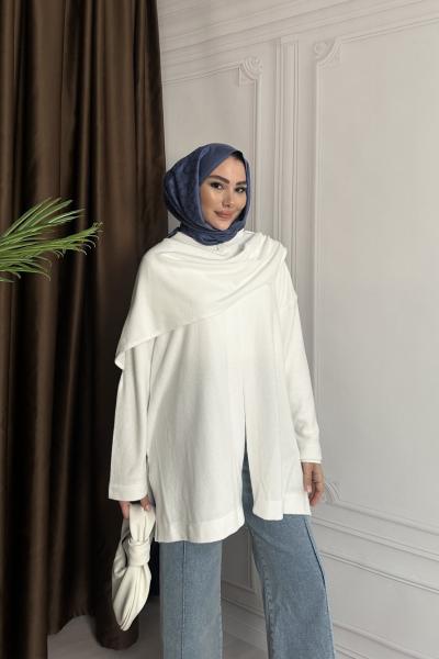 ATKILI TRİKO HIRKA Beyaz