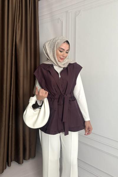 BÜZGÜLÜ YELEK Mürdüm