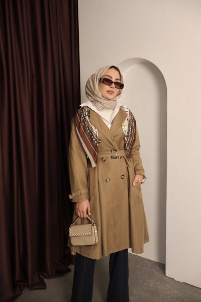 PREMIUM SU İTİCİ TRENCKOT Camel