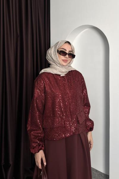 PUL PAYET BOMBER CEKET Bordo