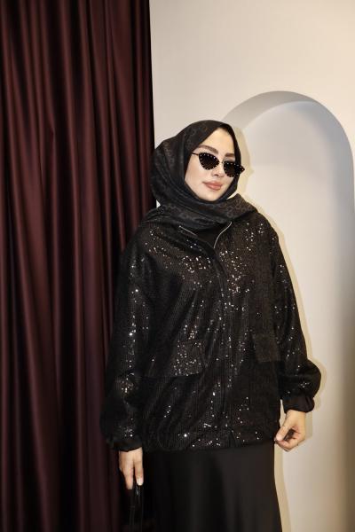 PUL PAYET BOMBER CEKET Siyah