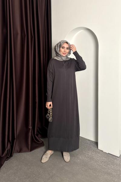 Merserize Triko Elbise Antrasit