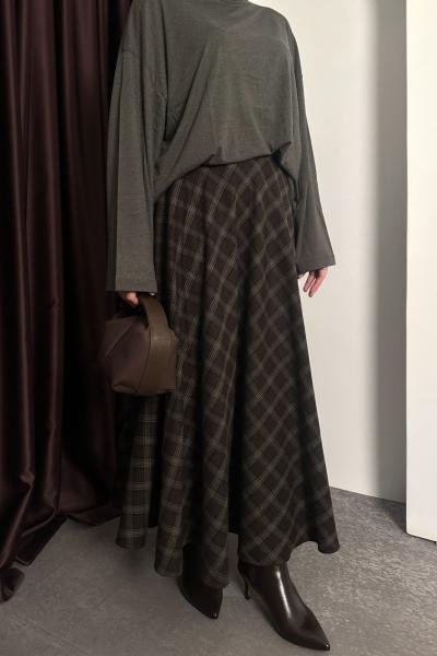 Ekose Etek Acı Kahve