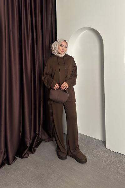 Cozy Soft Takım Kahverengi