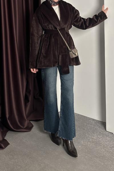 ZR Straight Yüksek Bel Jean  Mavi