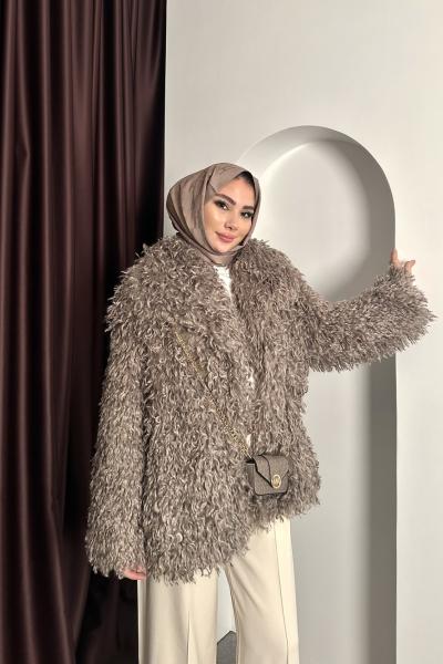 Bukle Shaggy Kürk Vizon