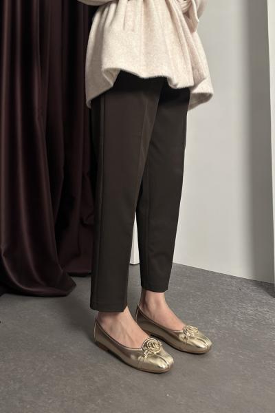 Zr Kemerli Havuç Pantolon Acı Kahve