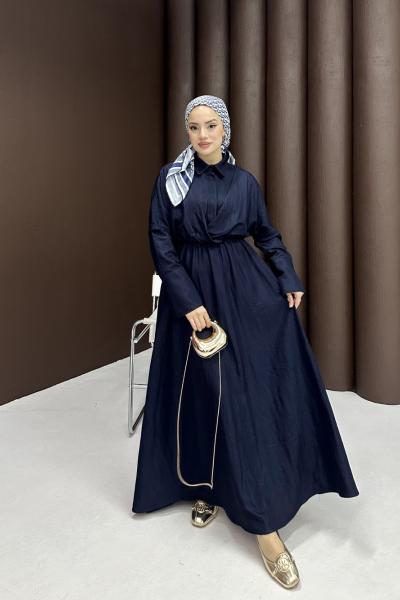 Noble Kot Elbise Lacivert