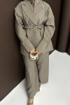Glow Blazer Takım Bej
